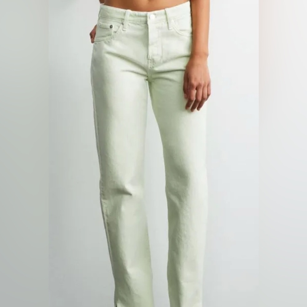 Zara Cream Straight Leg Jeans